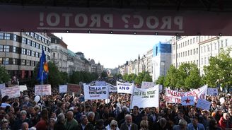 Tisíce lidí protestovaly proti duu Zeman - Babiš