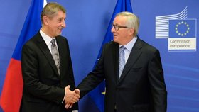 Andrej Babiš se v Bruselu setkal s předsedou Evropské komise Jeanem-Claudem Junckerem