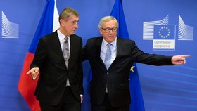 Andrej Babiš se v Bruselu setkal s předsedou Evropské komise Jeanem-Claudem Junckerem