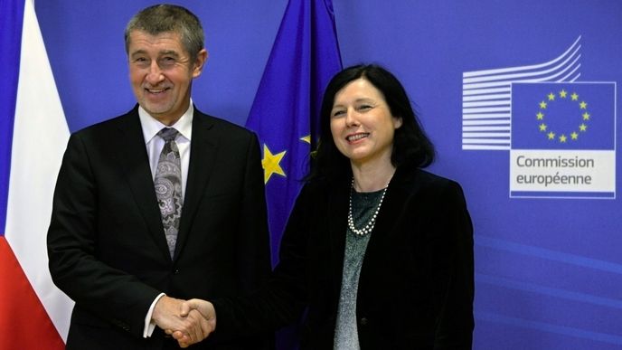 Andrej Babiš a eurokomisařka Věra Jourová