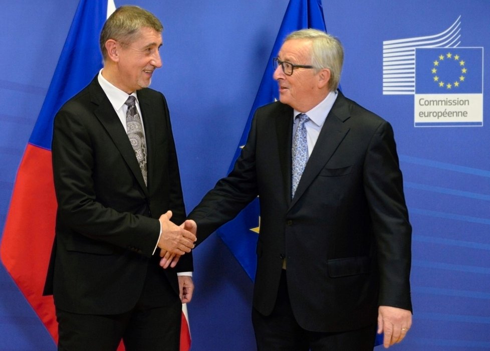 Andrej Babiš se v Bruselu setkal s předsedou Evropské komise Jeanem-Claudem Junckerem