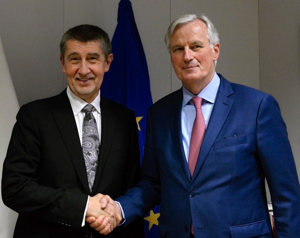 Andrej Babiš se v Bruselu setkal s unijním vyjednavačem pro brexit Michelem Barnierem