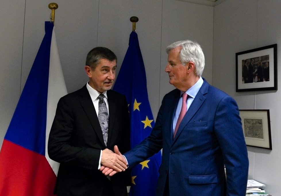 Andrej Babiš se v Bruselu setkal s unijním vyjednavačem pro brexit Michelem Barnierem