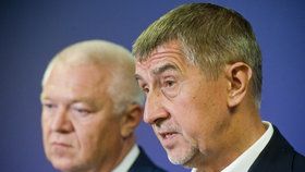 Andrej Babiš (vpravo) a Jaroslav Faltýnek (vlevo) čelí trestnímu stíhání kvůli dotaci pro farmu Čapí hnízdo.