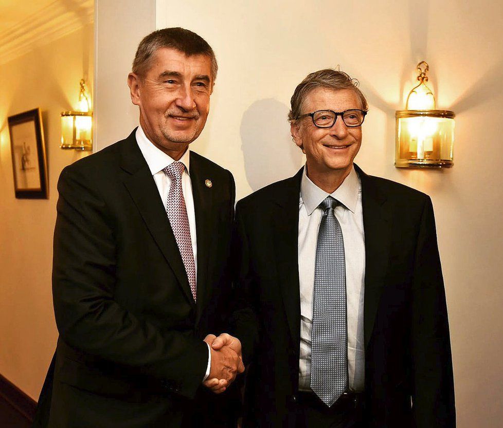 Babiš se v Bruselu sešel s Billem Gatesem. Mluvili o humanitární pomoci a návštěvě Prahy