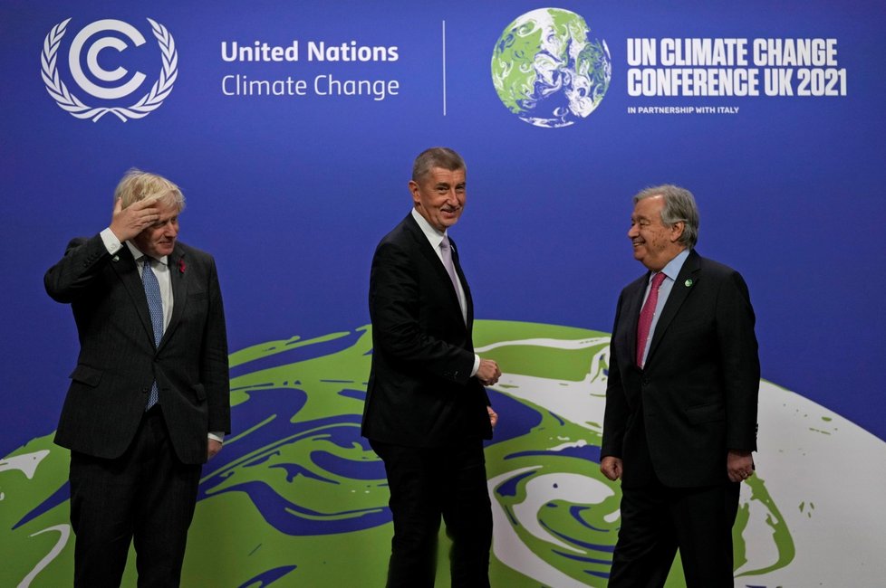 Andrej Babiš na klimatickém summitu v Glasgow