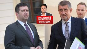 Lídři ČSSD Jan Hamáček a ANO Andrej Babiš v komentáři Petra Holce