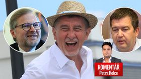 Premiér Andrej Babiš (ANO), vicepremiér Jan Hamáček (ČSSD) a šéf ODS Petr Fiala v komentáři Petra Holce