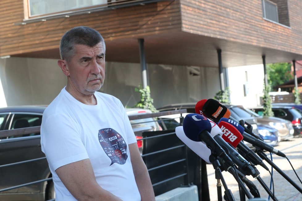 Andrej Babiš po schůzce s Janem Hamáčkem 16. června 2018