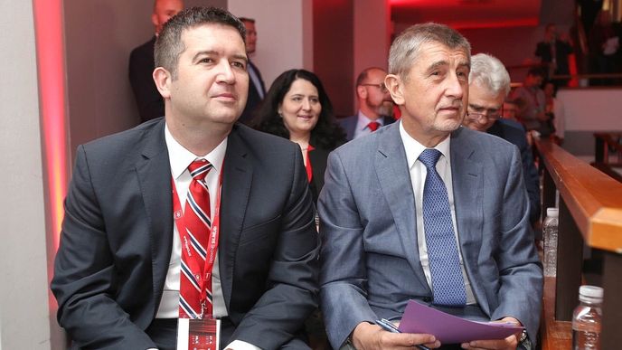 Jan Hamáček (ČSSD) a Andrej Babiš (ANO)