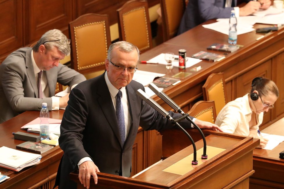 Miroslav Kalousek (TOP 09) během jednání o nedůvěře vlády (26.06.2019)