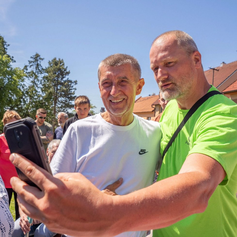Expremiér Andrej Babiš (ANO) během kampaně