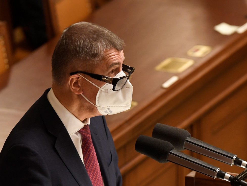 Premiér Andrej Babiš vystoupil na mimořádné schůzi Poslanecké sněmovny (9. 12. 2020)