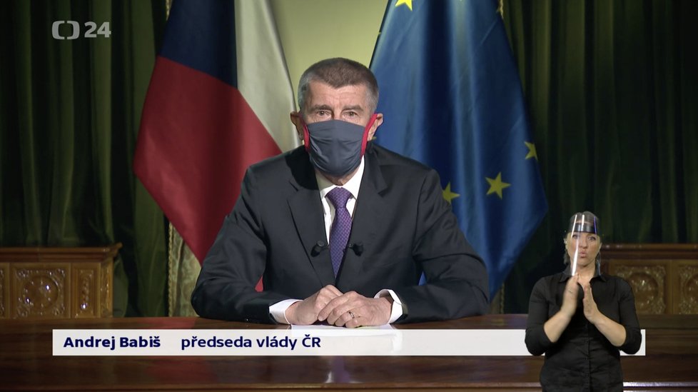 Projev předsedy vlády Andreje Babiše (ANO) ke koronavirové krizi