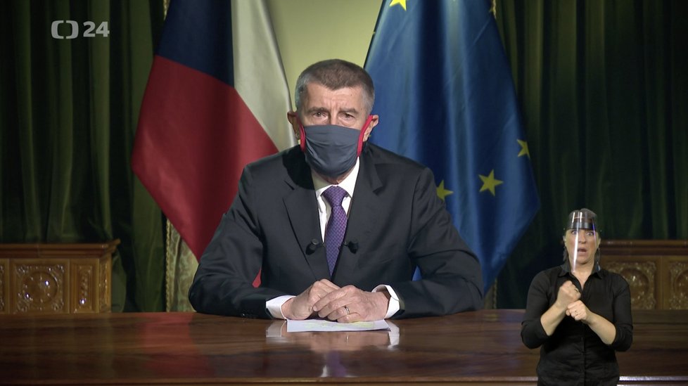 Projev předsedy vlády Andreje Babiše (ANO) ke koronavirové krizi