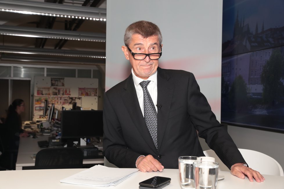 Andrej Babiš ve studiu Blesku