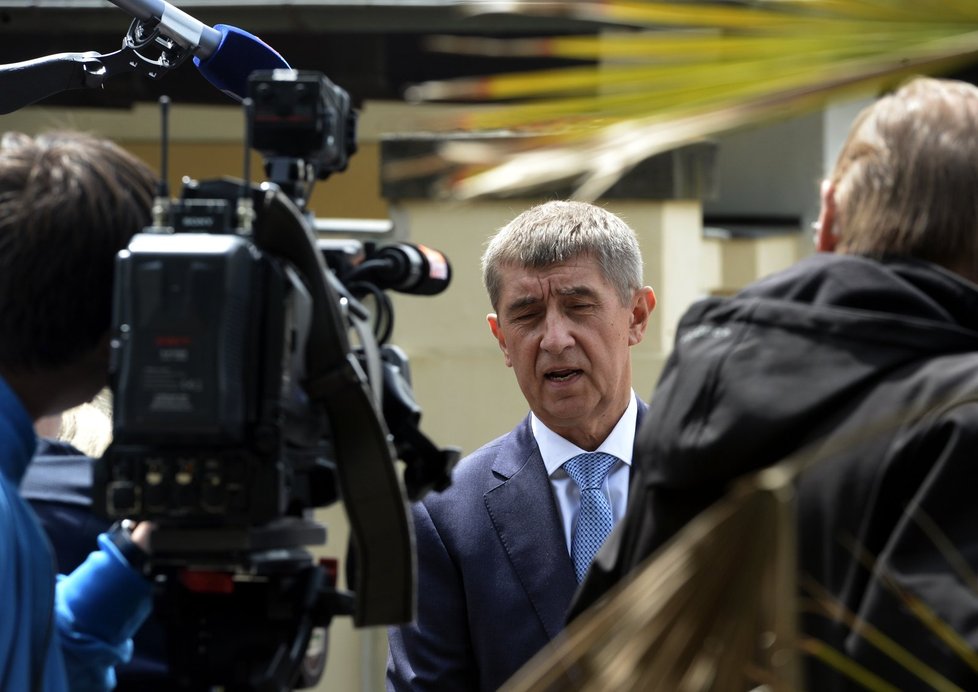 Ministr financí Andrej Babiš (ANO) po setkání s prezidentem Milošem Zemanem v Lánech