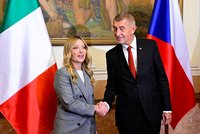 Meloniová v Praze: S Babišem se dohodli na výstavě, probrali energetiku i obranu