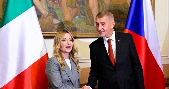 Jednání předsedy vlády Andreje Babiše (ANO) s italskou premiérkou Giorgiou Meloniovou, 29. září 2026,