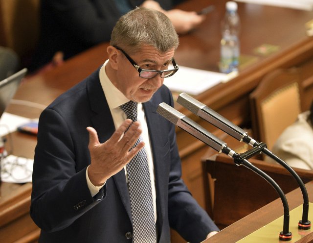 Ministr financí Andrej Babiš při projednávání rozpočtu ve Sněmovně.