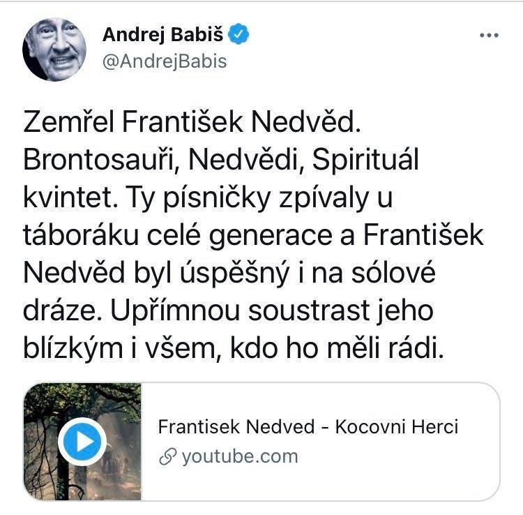 Andrej Babiš zavzpomínal na Nedvěda