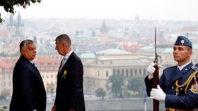 Maďarského premiéra Viktora Orbána přijal na návštěvě v ČR český předseda vlády Andrej Babiš (ANO) (29.9.2021).
