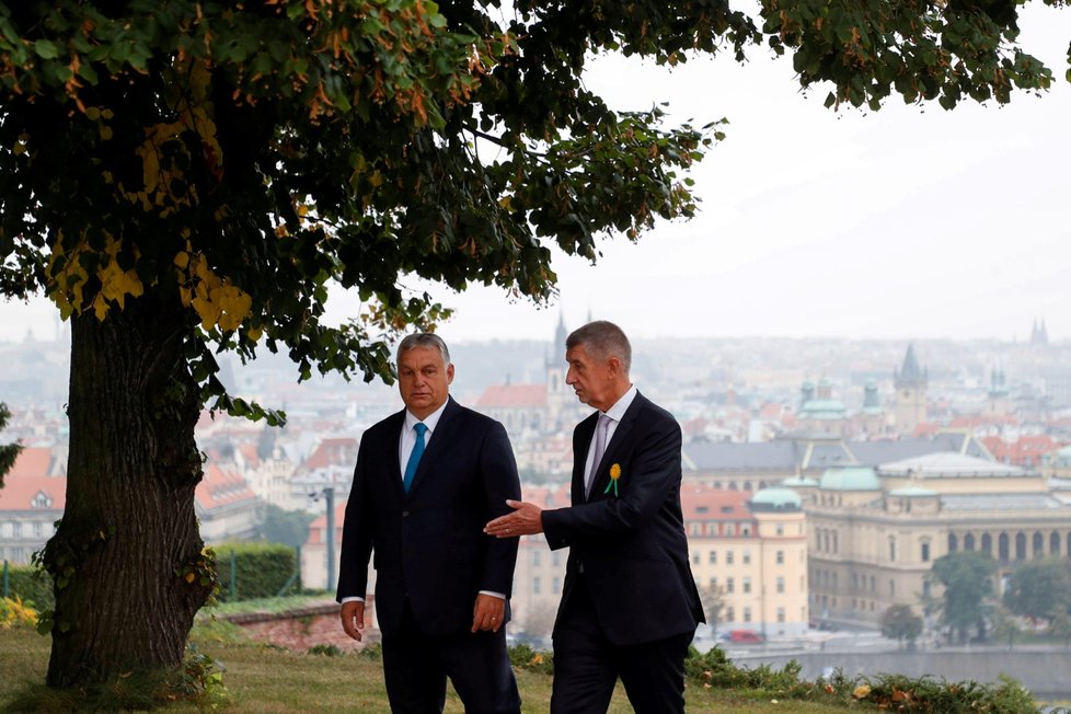 Maďarského premiéra Viktora Orbána přijal na návštěvě v ČR český předseda vlády Andrej Babiš (ANO) (29.9.2021).