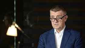 Vicepremiér Andrej Babiš (ANO) na tiskové konferenci