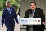 Premiér v demisi Andrej Babiš (ANO) a šéf Sudetoněmeckého krajanského sdružení Bernd Posselt