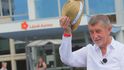 Premiér Andrej Babiš (ANO) v lázních Aurora v Třeboni (5. 7. 2020)