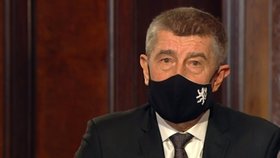 Premiér Andrej Babiš (ANO) během svého novoročního projevu (1.1.2021)