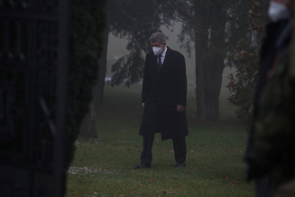 Premiér Andrej Babiš (ANO) byl na novoročním obědě s prezidentem Milošem Zemanem. Pak měl tiskovou konferenci (3. 1. 2021)