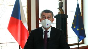 Premiér Andrej Babiš (ANO) v krátkém projevu k národu k výročí vniku Československa vyzval k dodržování opatření (28. 10. 2020).