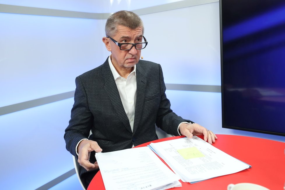 Premiér Andrej Babiš ve studiu Blesk Zpráv v pořadu Ptám se, pane premiére (3. 2. 2019)