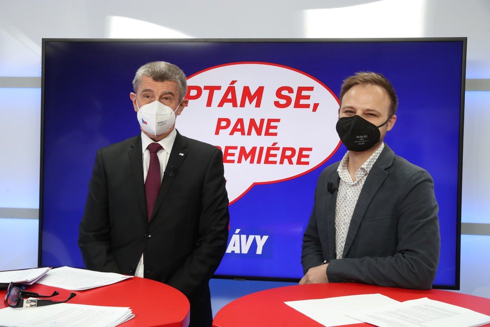 Premiér Andrej Babiš (ANO) v pořadu Ptám se, pane premiére (15.4.2021)