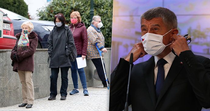 Respirátory pro důchodce a miliony roušek. Babiš chce pomůcky poslat Čechům poštou