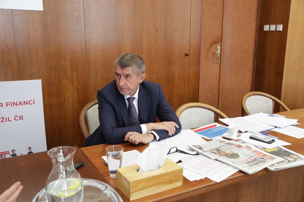 Andrej Babiš během posledního rozhovoru ve funkci ministra financí