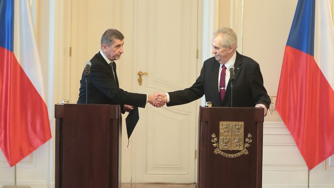 Premiér Andrej Babiš a prezident Miloš Zeman