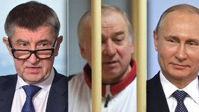 Premiér v demisi Andrej Babiš, otrávený ruský exšpion Sergej Skripal a prezident Ruska Vladimir Putin