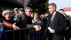 Andrej Babiš slaví 100 let republiky ve slovenském městě Martin. (30. 10. 2018)