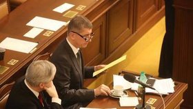 Ministr financí Andrej Babiš při jednání o EET