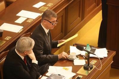 Ministr financí Andrej Babiš ve středu při jednání o EET