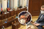 Jednání Sněmovny o pandemickém zákoně: Expremiér Andrej Babiš (ANO) sdílel snímek z prázdných výborů, slíznul za to kritiku (2. 2. 2022)