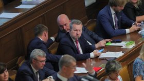 Premiér Andrej Babiš při jednání Poslanecké sněmovny. (4.6.2019)