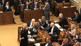 Předseda ANO Andrej Babiš ve Sněmovně den před jednáním předsednictva po neúspěšné prezidentské volbě (7.2.2023)
