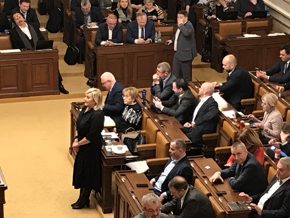 Předseda ANO Andrej Babiš ve Sněmovně den před jednáním předsednictva po neúspěšné prezidentské volbě (7.2.2023)