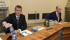 Bohuslav Sobotka a Andrej Babiš na jednání vlády jen den poté, co Sobotka oznámil, že podá demisi.