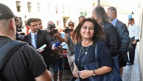 Europoslankyně Michaela Šojdrová přichází 21. září 2018 na schůzku s premiérem Andreje Babišem kvůli přijetí pěti desítek sirotků původem ze Sýrie.