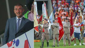 Premiér Andrej Babiš (ANO) na XVI. všesokolském sletu sklidil potlesk i pískot.