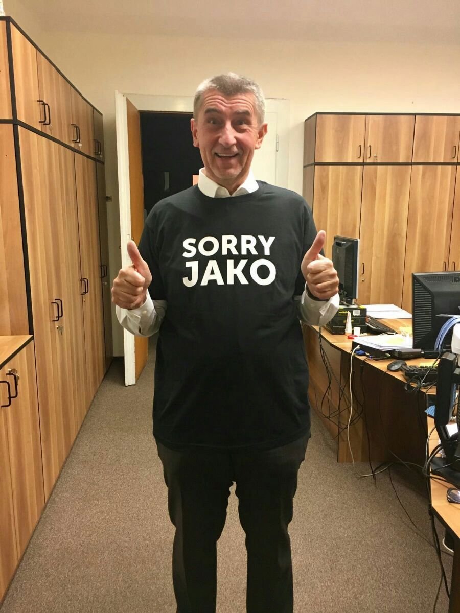 Andrej Babiš a jeho „dres“ sorry jako